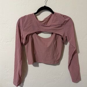 Old Navy Mauve Long Sleeve Crop Top